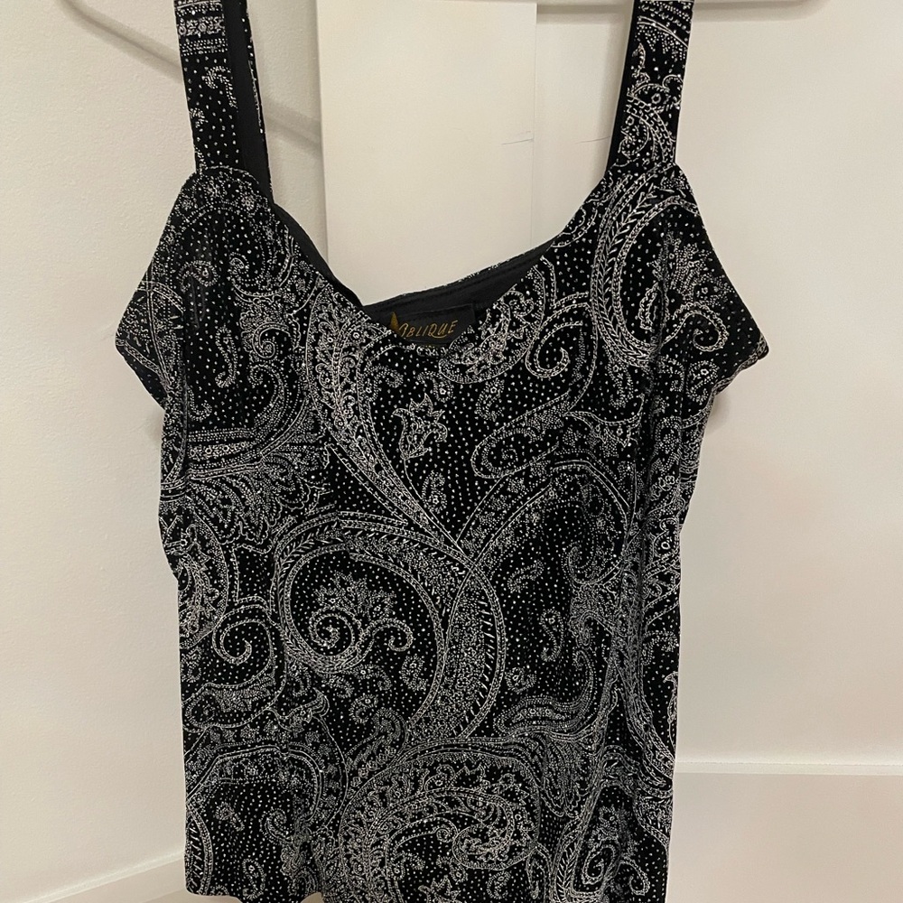 Camisole and cardigain- Oblique 2-Piece Set – Made in Italy – Size 14